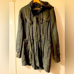 Splendid Olive Green Linen Blend Jacket Size Medium